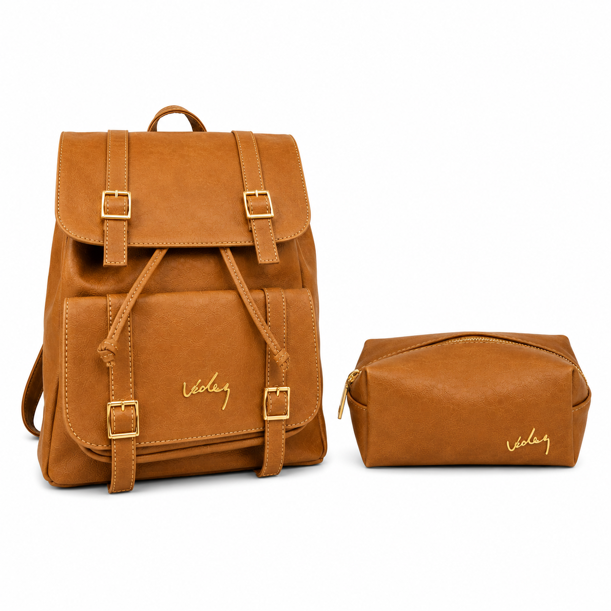 Bolso Morral Vélez de Cuero Legítimo - Lanzamiento Exclusivo Con Cosmetiquera de Regalo
